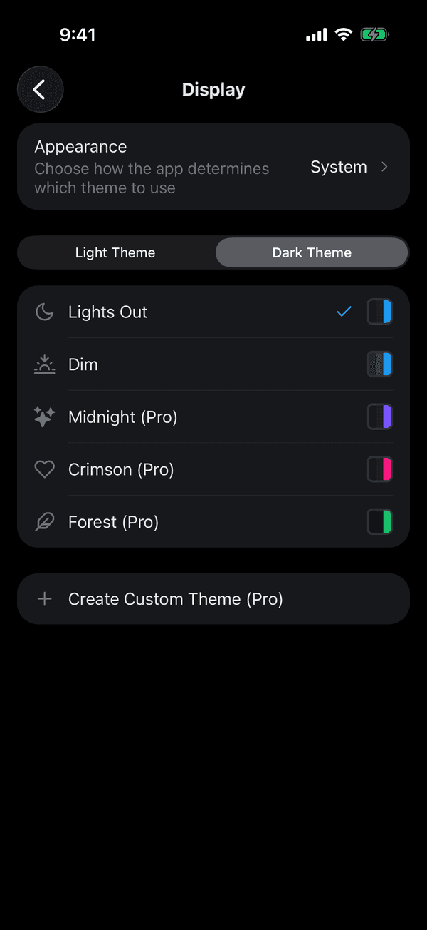 Aether theme picker